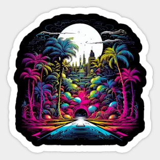 Neon Paradise Colours Sticker